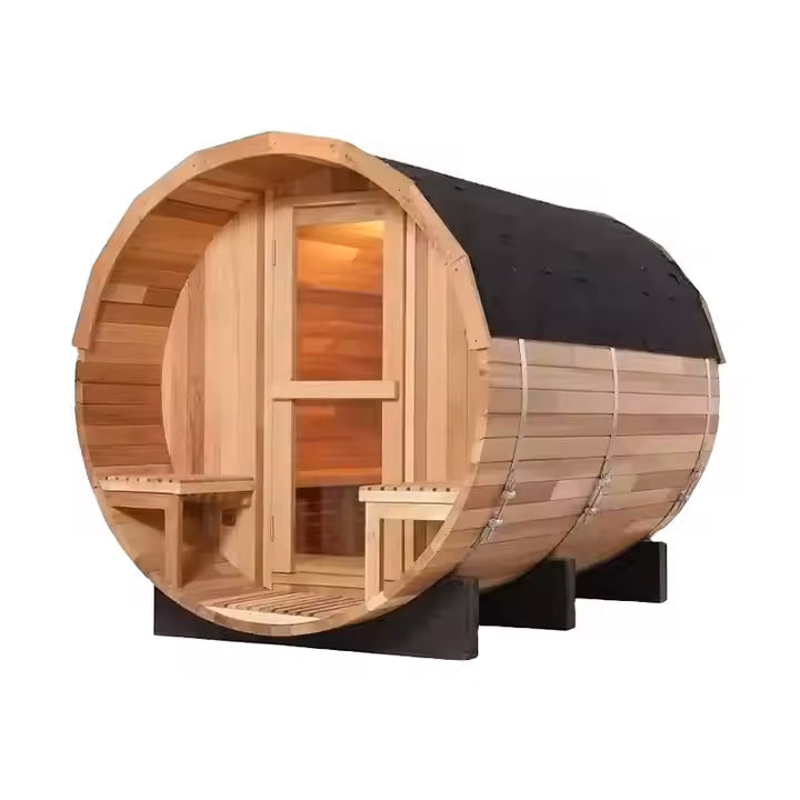 Outdoor Barrel Sauna – Spruce/White Pine Wood Sauna Room